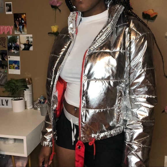 chrome puffer jacket